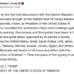 Update-1 /Trump sagt Bomben-Angriffe auf Iran ab/ Iran bestreitet dass es einen fertigen Text gäbe