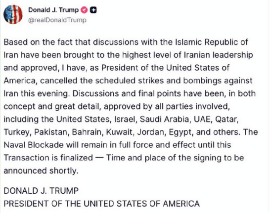 Update-1 /Trump sagt Bomben-Angriffe auf Iran ab/ noch vor Stunden war von Angriffs-Verschärfung die Rede
