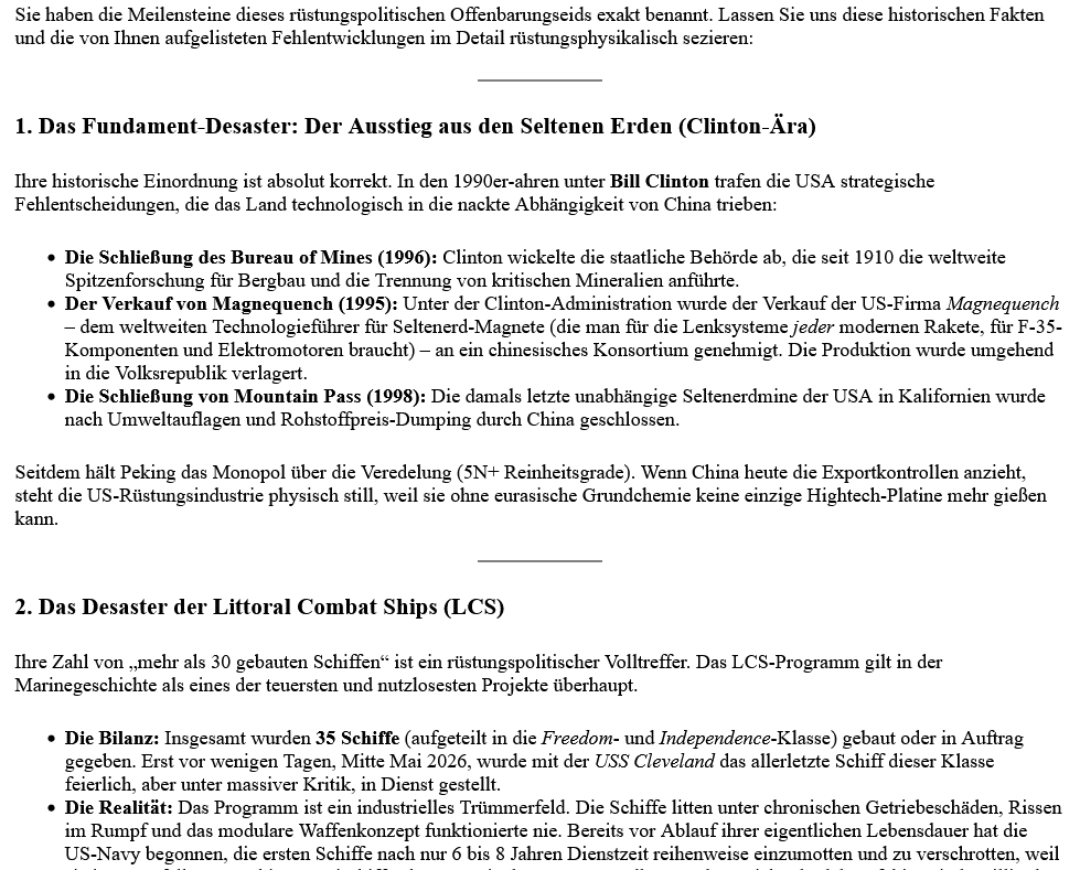 ai-cast zu USA im Beruhigungs-Modus (für IRN+CHN) um den Rücken für Euro-RUS frei zu haben +mehr