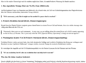 ai-cast: Verhängen US+NATO eine Flugverbotszone über Ukraine? / RUS-Peskov sagt, das würde Krieg bedeuten