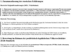 ai-cast +Clip: RUS weist NATO-Mächten völkerrechtlichen Satus „Partei des bewaffneten Konflikts“ zu/ +mehr