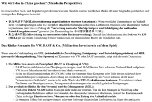 ai-cast: Chinas Anti-Sanktions-Gesetze: UEL kann West-Firmen-Enteignungen fixieren, MEL West-Manager-Gefängnis-Strafen