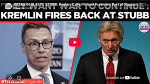 RUS-Peskov zu Stubb: Angehöriger der Kriegspartei (=völkerrechtlich Belligerent)