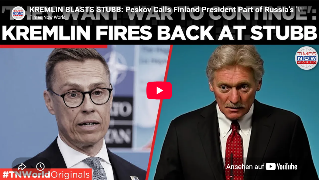 RUS-Peskov zu Stubb: Angehöriger der Kriegspartei (=völkerrechtlich Belligerent)