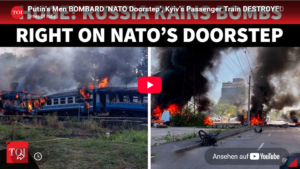 micro-ai-cast +Clip/ RUS greift UKR-Zug 2 km vor Polen-Grenze an: Warnschuss für Zelenskys Panzerzug?