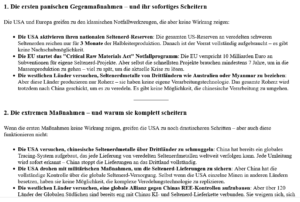 ai-cast/ CHN-REE-Politik: Der Westen verkennt völlig die Dimension, die sich entfaltet/ CHN erkennt +steuert die globale Entwicklung