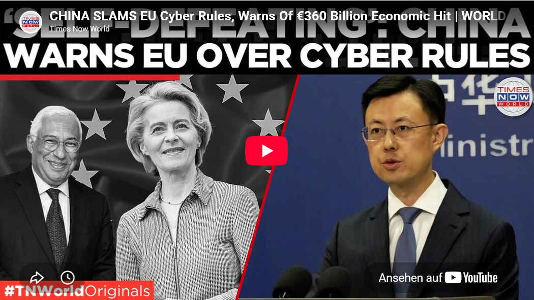 ai-cast +Clips/ CHN gegen EU wegen Cyber-Rules/ Kallas gegen RUS wegen Angriffen/ +mehr