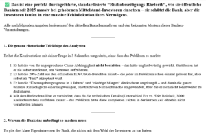 ai-cast/ Österreich-Investoren-Treffen: Ö-Bank „informiert“ Mittelstands-Investoren = Investoren im „no-risk-no-fun“-Minenfeld