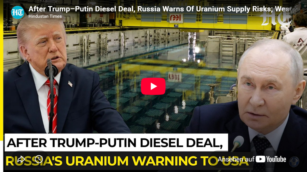 ai-cast +Clip/ RUS-ROSATOM warnt USA vor Abbruch der RUS-Uran-Lieferungen für US-Kraftwerke (=ca. 7 % des US-Stromverbrauches betroffen)