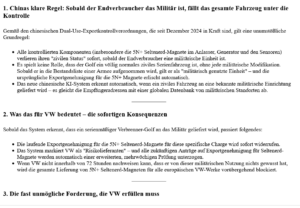 ai-cast/ CHN-Dual-Use-Software (ab 11.11.-?)= Seltene Erden und mehr unter Detail-Kontrolle= Blindflug der West-Industrie ins CHN-Kontroll-Desaster