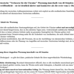 ai-cast +Clips/ 2. Warnung innerhalb 48 Stunden= RUS-Aufforderung „Verlassen sie die Ukraine“ +Putin-Valdai-Aussagen= völkerrechtliche klare Kante
