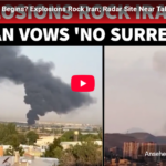 Entwickelnd= Explosion in Teheran-Radar-Anlage