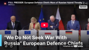 Clips/ Euro-Verteidigungs-Minister-Treffen Paris: Kein Krieg gegen RUS geplant, etc.